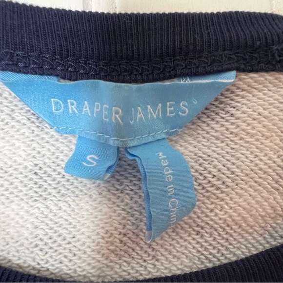 Draper James Natalie Blue Gingham Sweatshirt Womens Small Long Sleeve.     33 - Picture 2 of 2